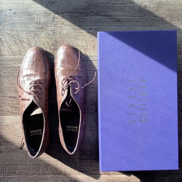 Stuart Weitzman brown leather flat booties 7.0 N narrow - Picture 1 of 3